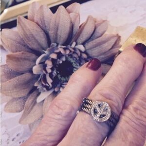 Peace-925 Sterling and Stainless Coil Ring.